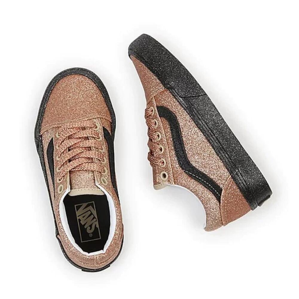 Vans Kids Sneakers in Glittery Gold and Black